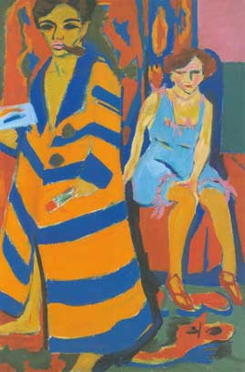 Ernst Ludwig Kirchner Auto-Retrato con Modelo reproduccione de cuadro