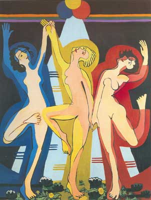 Ernst Ludwig Kirchner Danza de color II reproduccione de cuadro