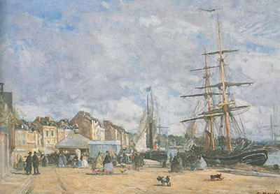 Eugene Boudin El Quay en Trouville reproduccione de cuadro