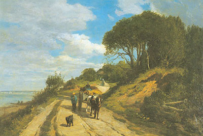 Eugene Boudin La carretera de Trouville reproduccione de cuadro