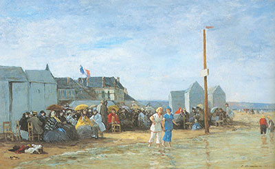 Eugene Boudin The Bathing Hour Trouville reproduccione de cuadro