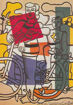 Fernand Leger Dos chicas en bicicleta reproduccione de cuadro