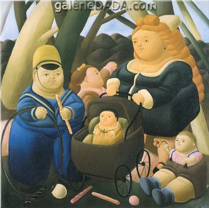 Fernando Botero Los niños Rich reproduccione de cuadro