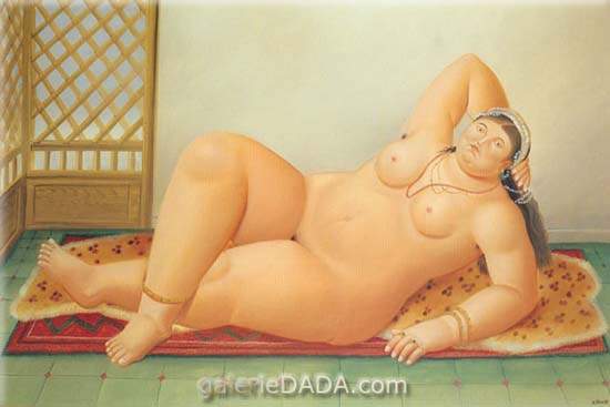 Fernando Botero OdalisqueCity in California USA reproduccione de cuadro