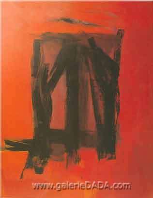 Franz Kline Pintura roja reproduccione de cuadro