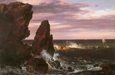 Frederic Edwin Church Escena costera reproduccione de cuadro