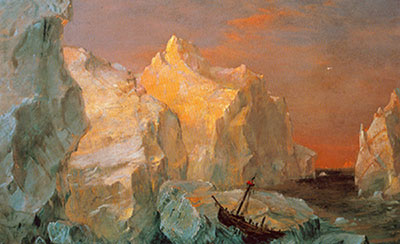 Frederic Edwin Church Icebergs y Wreck en Sunset reproduccione de cuadro