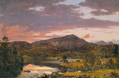 Frederic Edwin Church La escena del lago en Mount Desert Island reproduccione de cuadro