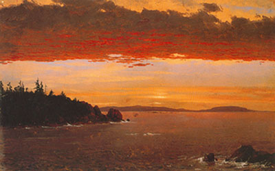 Frederic Edwin Church Península Schoódica del Monte Desierto, Sunrise reproduccione de cuadro