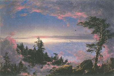 Frederic Edwin Church Sobre las nubes en Sunrise reproduccione de cuadro