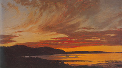 Frederic Edwin Church Sunset, Bar Harbour reproduccione de cuadro