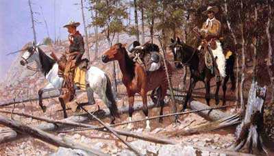 Frederic Remington Prospección para la ganadería reproduccione de cuadro