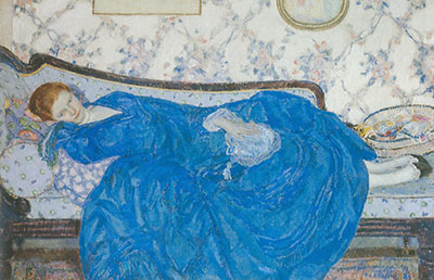 Frederick Frieseke La túnica azul reproduccione de cuadro