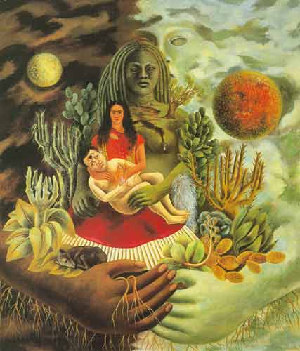 Frida Kahlo El abrazo del Amor del Universo reproduccione de cuadro