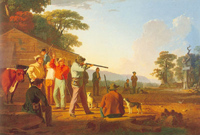 George Caleb Bingham Disparando para el Beef reproduccione de cuadro