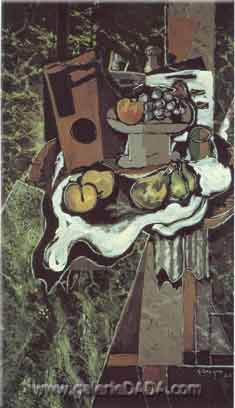 Georges Braque Fruta en un mantel reproduccione de cuadro