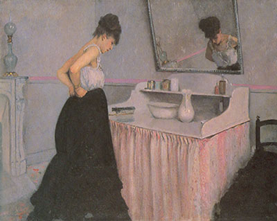 Gustave Caillebotte Femme a sa toilette reproduccione de cuadro