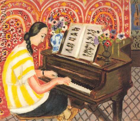 Henri Matisse Jovencita en el piano reproduccione de cuadro