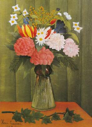 Henri Rousseau Flores en un vase reproduccione de cuadro