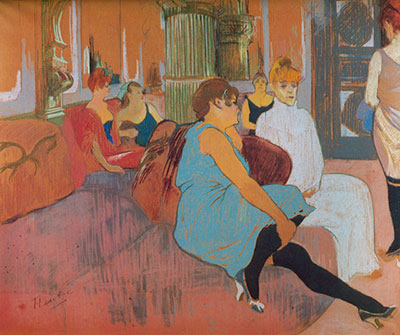 Henri Toulouse-Lautrec El salón en la Rue des Moulins reproduccione de cuadro