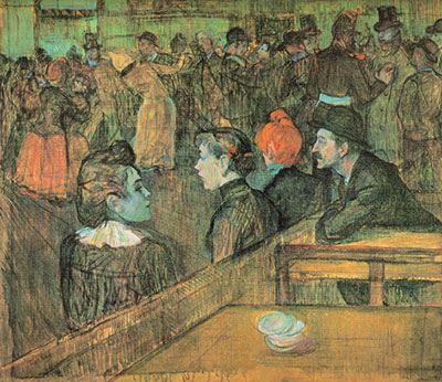 Henri Toulouse-Lautrec En el Moulin de la Galette reproduccione de cuadro