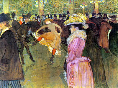 Henri Toulouse-Lautrec En el Moulin Rouge: Baila reproduccione de cuadro