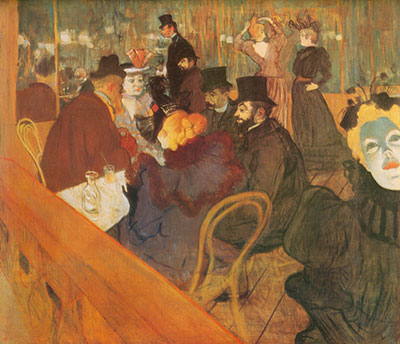 Henri Toulouse-Lautrec En el Moulin Rouge reproduccione de cuadro