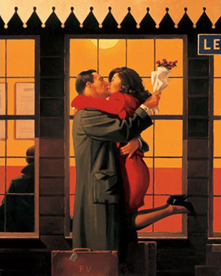 Jack Vettriano De vuelta a donde perteneces reproduccione de cuadro