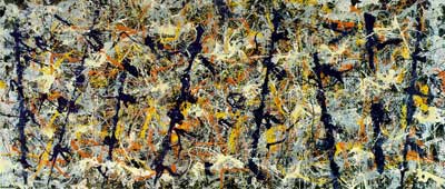 Jackson Pollock Pollos azules - número 11 reproduccione de cuadro