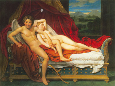 Jacques-Louis David Cupido y psique reproduccione de cuadro