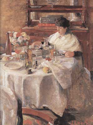 James Ensor El Oyster - Comedor reproduccione de cuadro