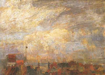 James Ensor Los tejados de Ostend reproduccione de cuadro