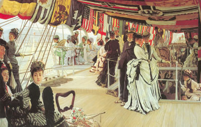 James Tissot El baile en el barco reproduccione de cuadro