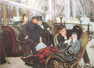 James Tissot El Last Evening reproduccione de cuadro