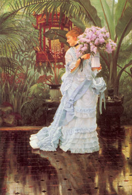 James Tissot El montón de lilas reproduccione de cuadro