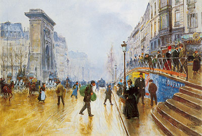 Jean Beraud Los Grands Boulevards reproduccione de cuadro