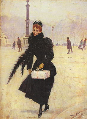 Jean Beraud Parisienne Place de la Concorde reproduccione de cuadro