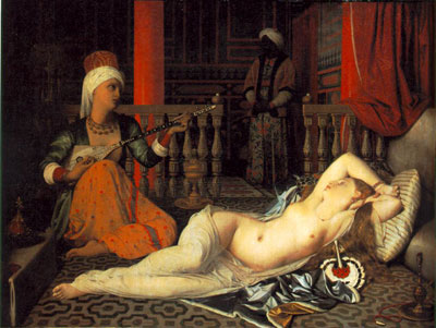 Jean-Dominique Ingres Odalisque con un esclavo reproduccione de cuadro