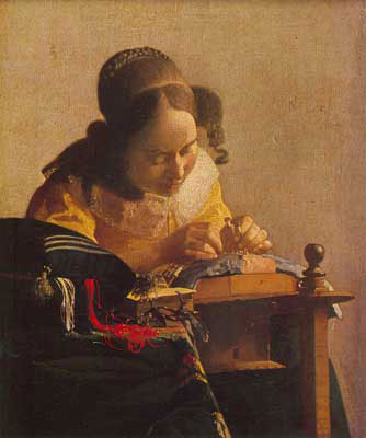 Johannes Vermeer El Laceador reproduccione de cuadro