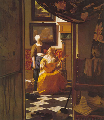 Johannes Vermeer La carta de amor reproduccione de cuadro