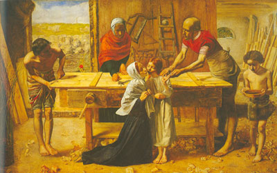 John Everett Millais Cristo en la casa de sus padres reproduccione de cuadro