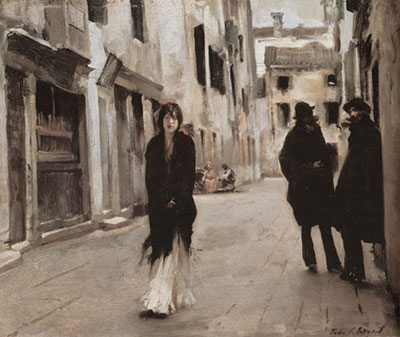 John Singer Sargent Una calle en Venecia reproduccione de cuadro