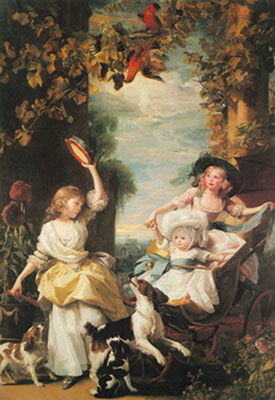 John Singleton Copley Las tres hijas más jóvenes de Jorge III reproduccione de cuadro