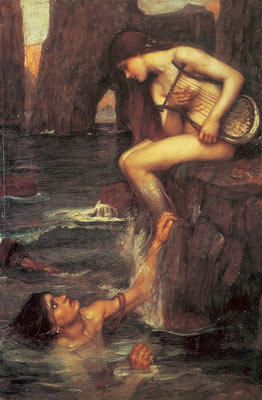 John William Waterhouse El Siren reproduccione de cuadro