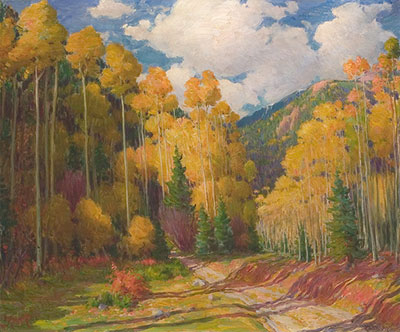 Joseph Henry Sharp Aspen, Hondo Creek reproduccione de cuadro