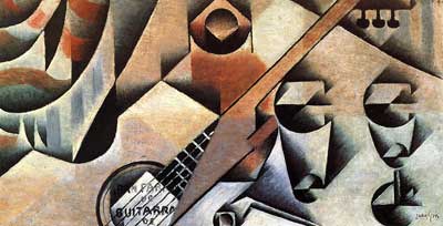 Juan Gris Guitarra y gafas reproduccione de cuadro