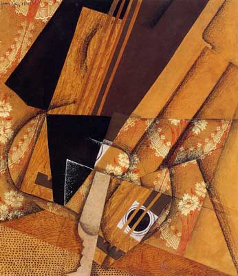 Juan Gris Guitarra y vidrio reproduccione de cuadro