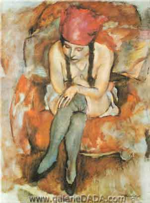 Jules Pascin Claudina descansando reproduccione de cuadro