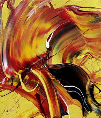 Kazuo Shiraga Flama sagrada reproduccione de cuadro