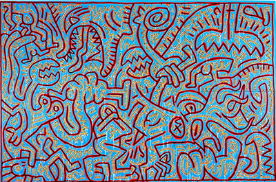 Keith Haring Pintura para Francesca Alinova reproduccione de cuadro